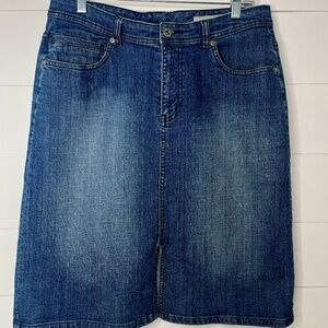 Chicos Denim Skirt Womens Size 1.5 (medium 10)